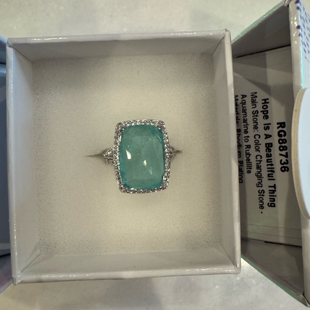 Bomb party MHA Elegant Silver and Blue Ring